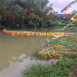 挂网拦污浮筒生产厂家 长沙塑料拦污桶  红色警示浮球