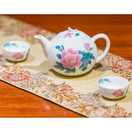 银银瓷器醴陵茶具套装釉下五彩瓷家用送礼茶具礼品logo定制
