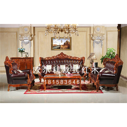 欧尔利红木品质之选,刺猬紫檀欧式沙发组合,刺猬紫檀欧式沙发