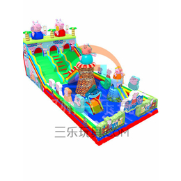 郑州三乐充气城堡儿童乐园生意红火滑滑梯价格