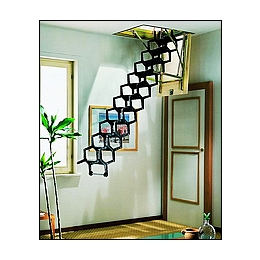 品家楼梯阁楼伸拉梯小空间伸缩楼梯梦想改造家同款梯节省空间楼梯缩略图
