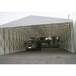 推拉式车篷移动折叠膜结构车棚汽车帐篷活动仓库物流遮阳雨篷
