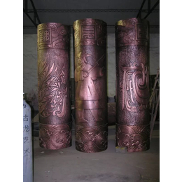 厂家直订(图)|刻字铜柱子制造|新余铜柱子
