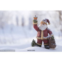 玻璃钢圣诞老人雕塑雪人摆件商场美陈大型景观摆件