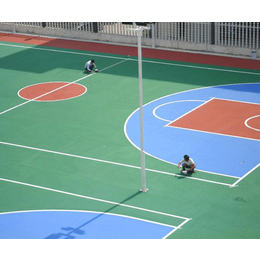 硅pu篮球场材料厂家|济南耀动|青岛硅pu篮球场