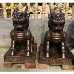 仿古铜麒麟雕塑、博轩雕塑、上海铜麒麟