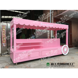 广州实木仿古装饰售货车