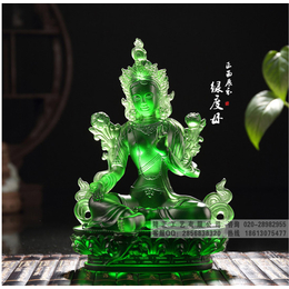 绿度母鎏金琉璃佛像 北京广州绿度母批发 绿度母寺庙佛堂供养缩略图