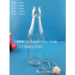 徐州生产250ml圆卡扣玻璃瓶玻璃橄榄油瓶生产商