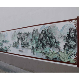 山东文化墙彩绘|山东新鸿彩绘|文化墙彩绘多少钱