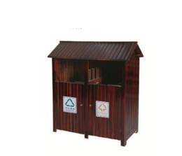 户外垃圾箱 木质垃圾桶 防腐木垃圾桶 实木垃圾筒 分类果皮箱
