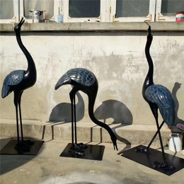 抽象铜鹤雕塑-三亚市鹤雕塑-厂家*(多图)