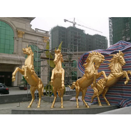 杭州铜群马雕塑,泽璐铜工艺品,铜群马雕塑价格