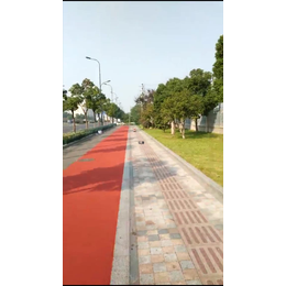 弘康彩色路面-苏州彩色防滑路面-彩色陶瓷颗粒防滑路面