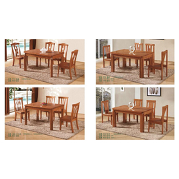 汇品轩红橡木餐桌椅 全实木餐桌椅 红橡304#餐桌