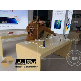 河北华为3.5新体验店配件柜木纹手机体验台标准定制