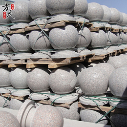 大理石防撞石球-石材圆球报价-大理石防撞石球价格