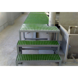 供应绿色25mm玻璃钢格栅板楼梯踏板防滑玻璃钢格栅板