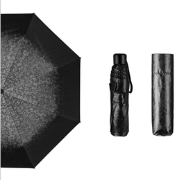 深圳阿玛姿创意超轻小黑伞三折防晒黑胶伞折叠防紫外线雨伞定制缩略图