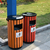 河南新乡果皮垃圾桶户外分类单桶垃圾桶钢木垃圾桶订制特价批发缩略图2