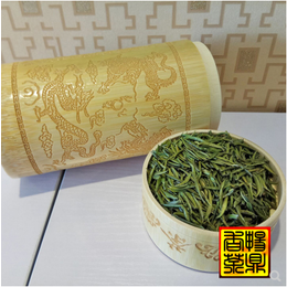 手工绿茶精细竹筒机雕梅兰竹菊含硒贡芽绿茶90克