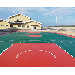 内蒙古硅pu篮球场-绿健塑胶-硅pu篮球场工程