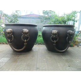 铜缸,大型铜缸雕塑,明清小铜缸