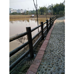 广州水泥仿木栏杆厂家   河源景区栏杆  佛山河岸河提护栏