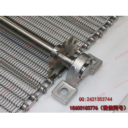 杭州网带|定做金属传动带|废钢链板传送网带