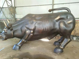 办公桌小铜牛摆件-铜牛摆件-风水工艺品铜雕