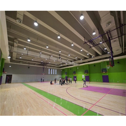 洛可风情运动地板(图)、枫木篮球地板施工、篮球地板