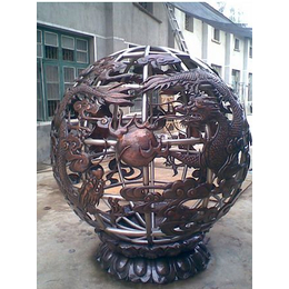 泽璐铜雕|镂空圆球铜雕塑|河源镂空球铜雕