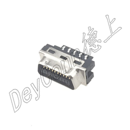供应德上电子SCSI连接器20PIN焊线插头注塑成型式