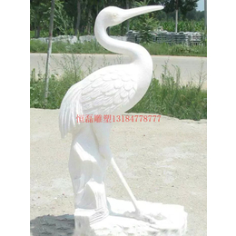 曲阳批发石雕动物雕塑仙鹤雕塑的厂家