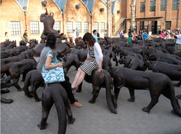 汇丰铜雕(查看)-广场铜雕狼定制、北京动物铜雕厂