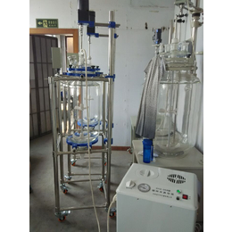 河北乾正仪器生产30升双层玻璃反应釜蒸馏提纯设备现货供应