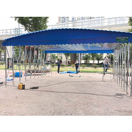 上海市宝山区可移动伸缩雨棚厂房车间伸缩推拉棚活动雨篷设计定制