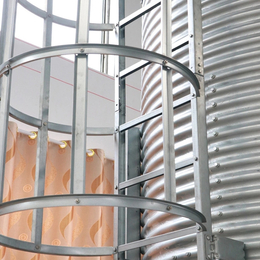 贺富畜牧养猪自动料线饲料塔大容量镀锌板料塔自动储料送料设备
