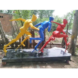 玻璃钢校园运动员雕塑_鑫森林雕塑_甘肃校园运动员雕塑