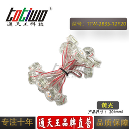 12V20MM黄光LED外露穿孔防水2835SMD贴片灯串