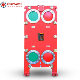 供应宁波球磨机设备的减速机降温用不锈钢可拆式冷却器