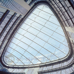 ETFE单层膜结构体育馆屋面设计高透光膜结构屋顶工程安装 