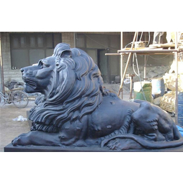 铜雕厂批发销售(图)-仿古纯铜狮子雕塑-酒泉纯铜狮子雕塑