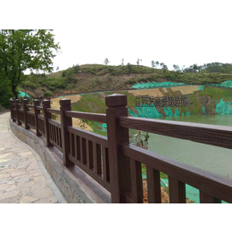 四川仿木栏杆厂家 重庆河岸河提护栏 成都新农村建设栏杆