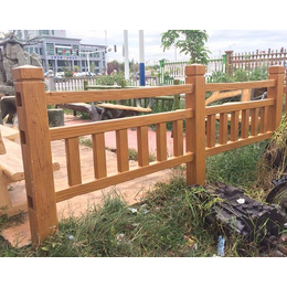 中国南方园林景观装饰材料生产批发基地厂家现货供应水泥仿木护栏