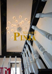 上海别墅楼梯品家工厂 实木楼梯定制 混搭木质家庭楼梯设计样式