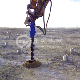挖掘机改装植树钻机 打钢板桩引孔用螺旋钻机 