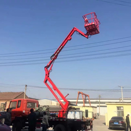 14米高空作业平台 曲臂升降机价格星汉电动升降机