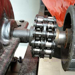 胶轮驱动搅拌机减速箱14齿链轮链条联轴器连接装置