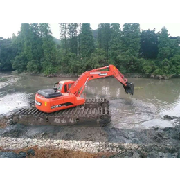 湿地挖掘机出租租赁价格, 民强水陆挖掘机出租